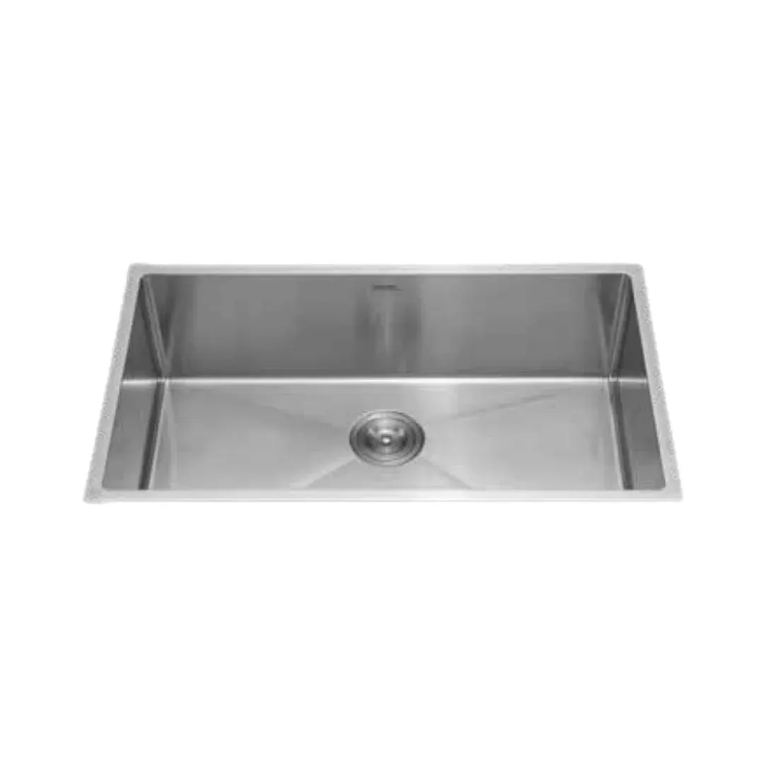 Hindware stainless steel Sink Handmade series single bowl domingo neo 30 x 18 ( 30 x 18 inches ) HINDWARE-STAINLESS-STEEL-SINK-HANDMADE-SERIES-SINGLE-BOWL-DOMINGO-NEO-30-X-18-30-X-18-INCHES-SATIN Satin - image 1