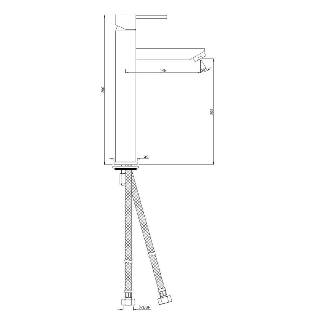 Jaquar table mounted tall boy basin mixer d Arc DRC-CHR-37005B Chrome - image 2