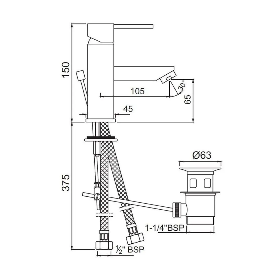 Jaquar table mounted regular basin mixer d Arc DRC-CHR-37051B Chrome - image 2