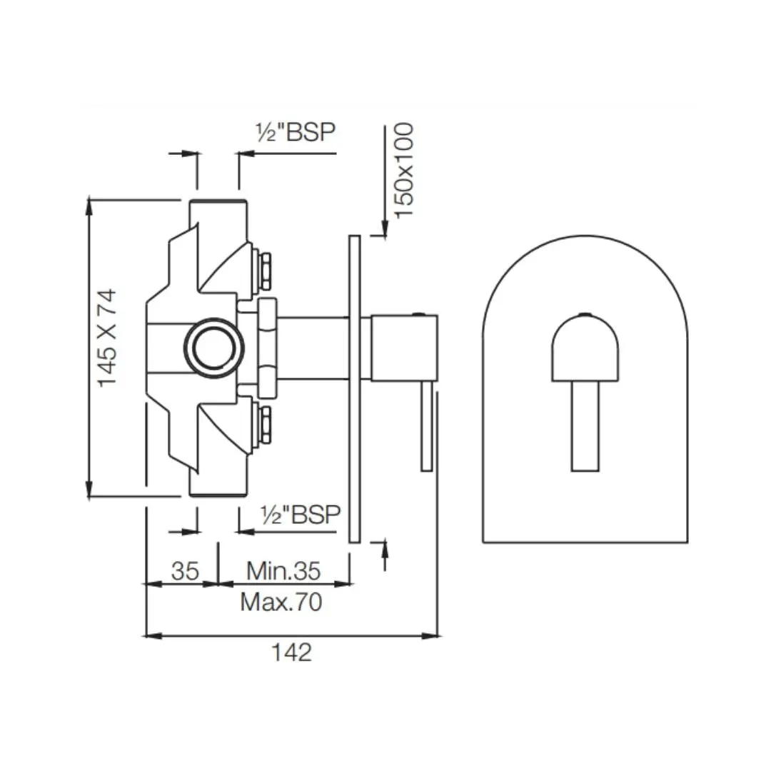 Jaquar 4 way diverter D'Arc normal flow DRC-CHR-37421 Chrome - image 2