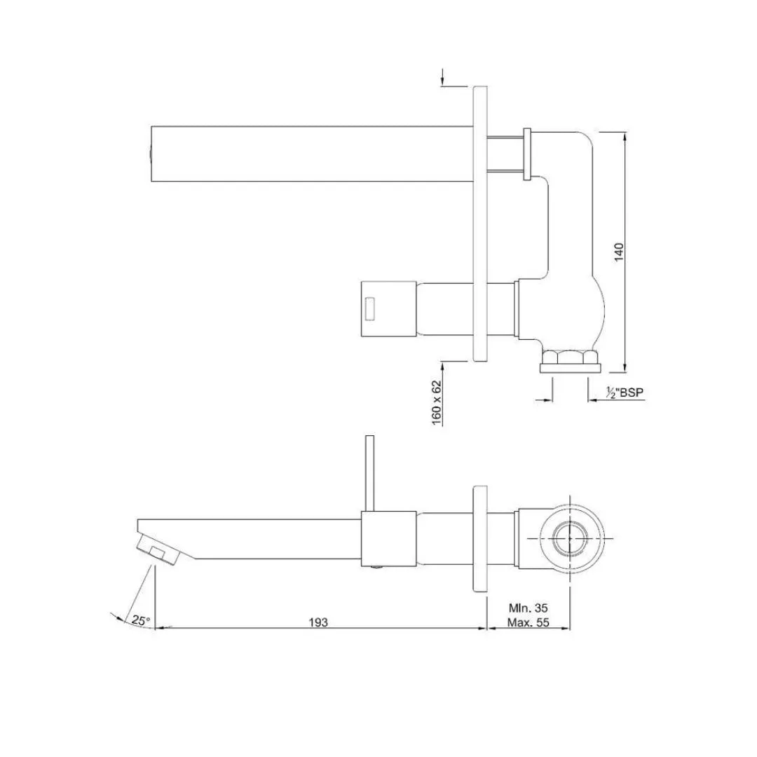 Jaquar wall mounted basin tap d Arc DRC-CHR-37441K Chrome - image 2
