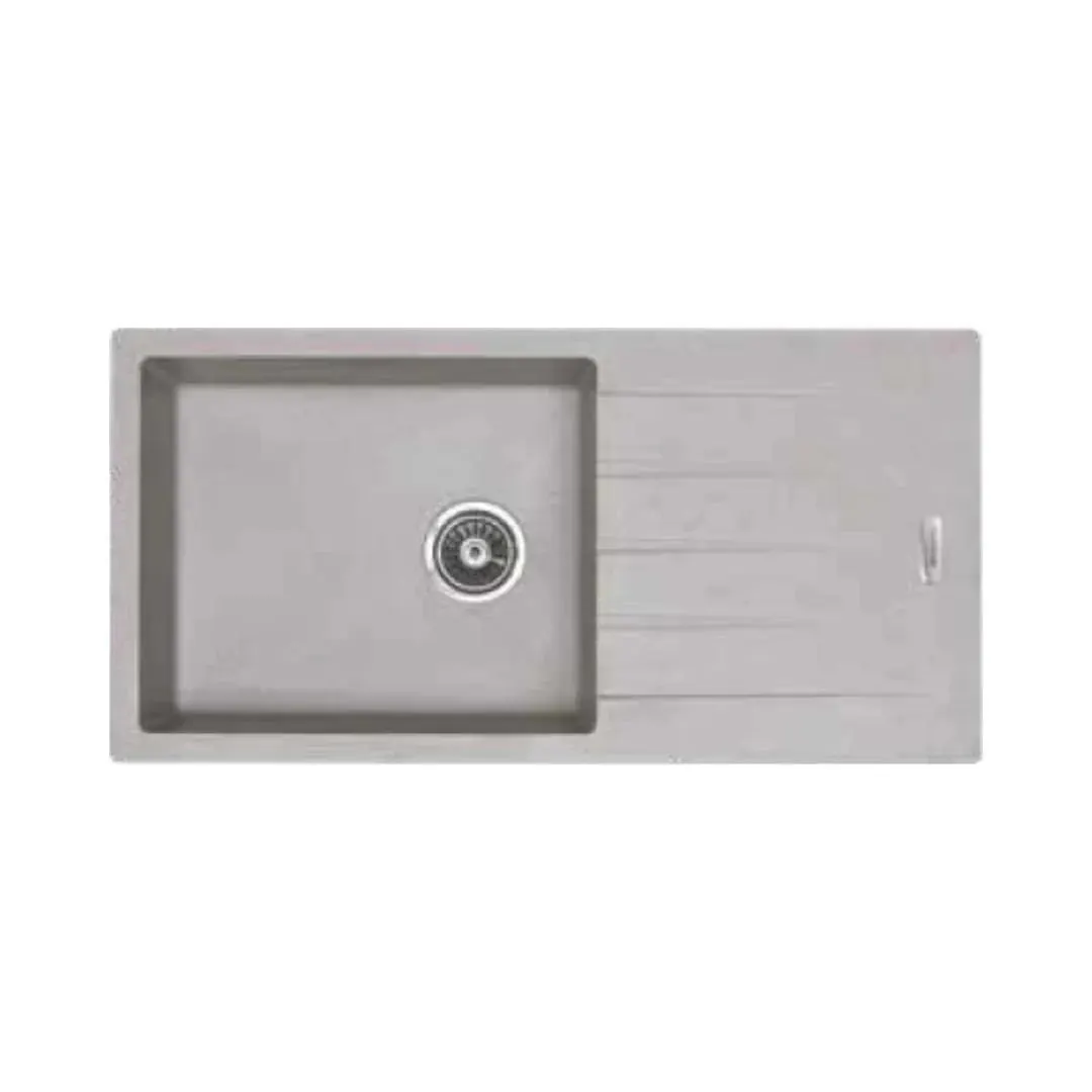 Hindware quartz sink emerald emerald 40 x 20 x 9 ( 40 x 20 inches ) HINDWARE-QUARTZ-SINK-EMERALD-EMERALD-40-X-20-X-9-40-X-20-INCHES-WHITE-DX White DX - image 1