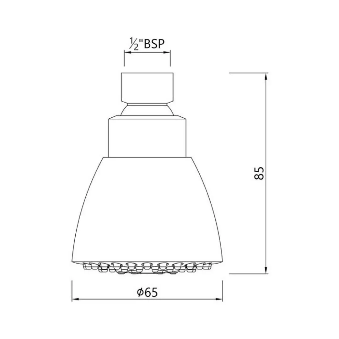 Essco single flow overhead shower diamond EOS-CHR-538RB Chrome - image 2