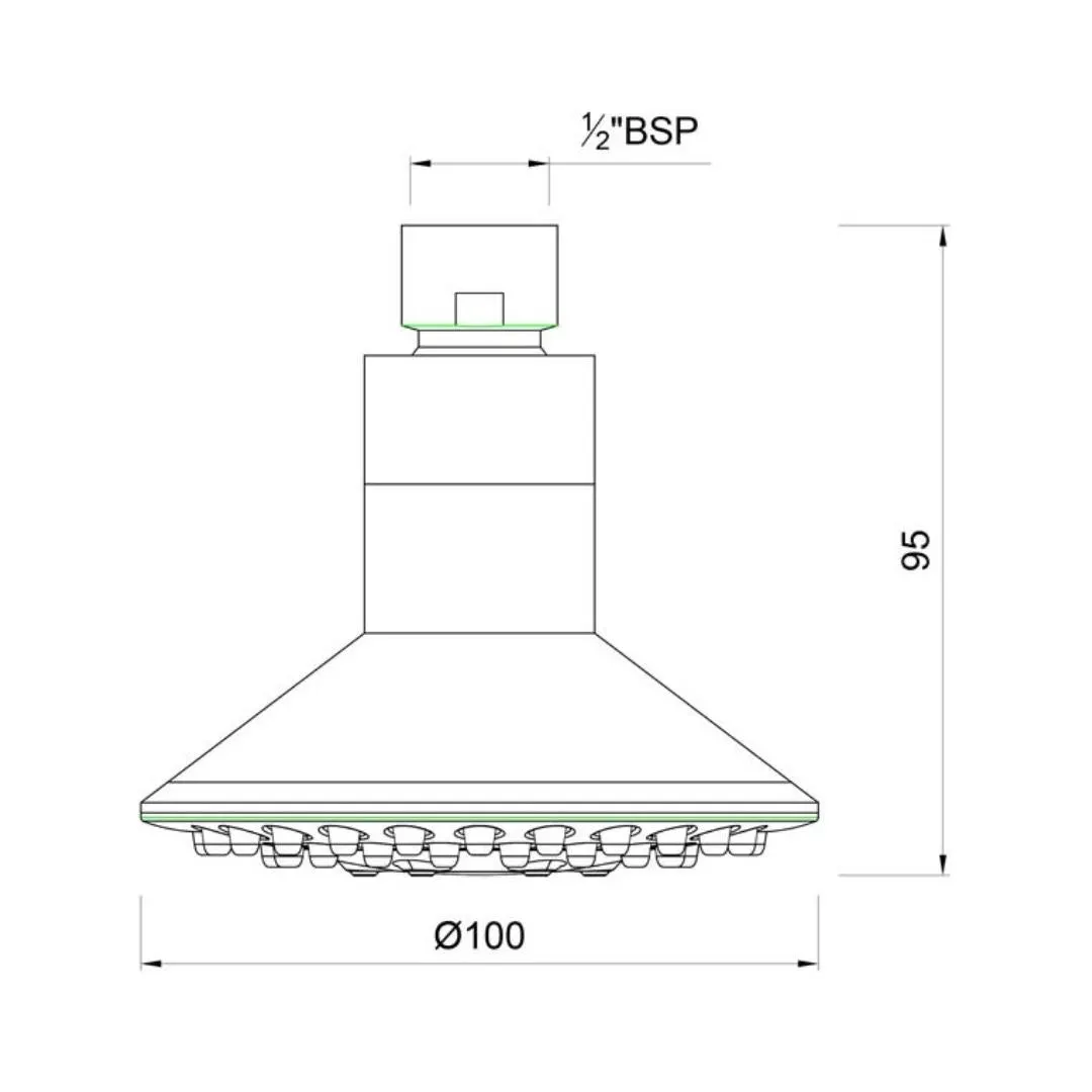 Essco single flow overhead shower EOS-CHR-542N Chrome - image 2