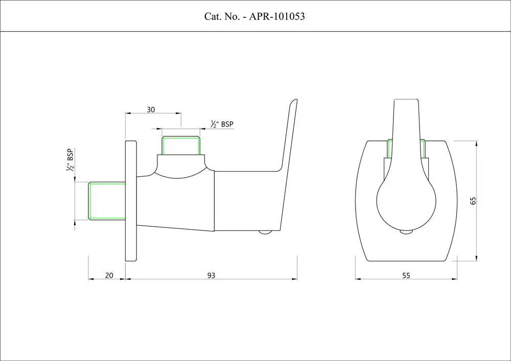 Essco Aspire Angle Valve for Basin APR-CHR-101053 Chrome - image 2