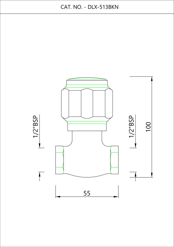 Essco Delux Stop Valve for Basin DLX-CHR-513BKN Chrome - image 2