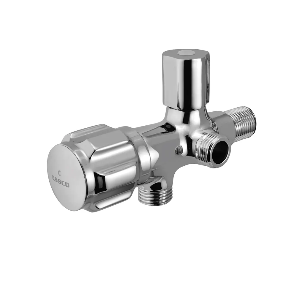 Essco Delux 2 Way Angle Valve for Basin DLX-CHR-526AKN Chrome - image 1