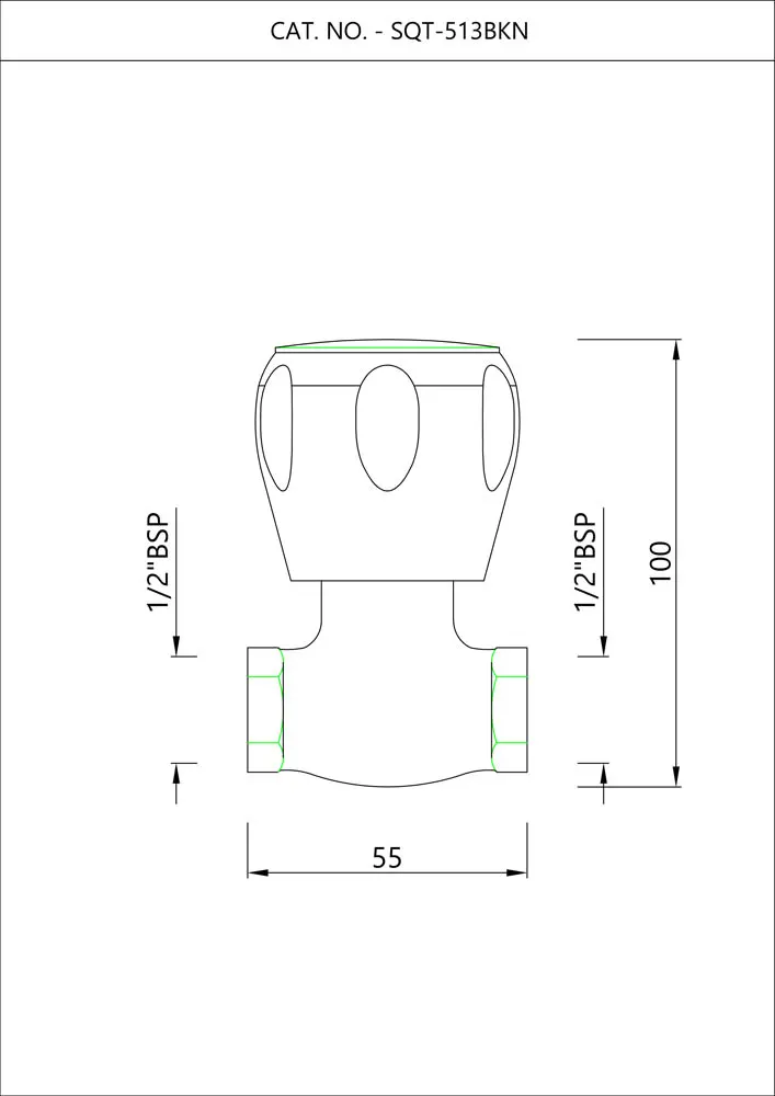 Essco Sumthing Special Stop Valve for Basin SQT-CHR-513BKN Chrome - image 2