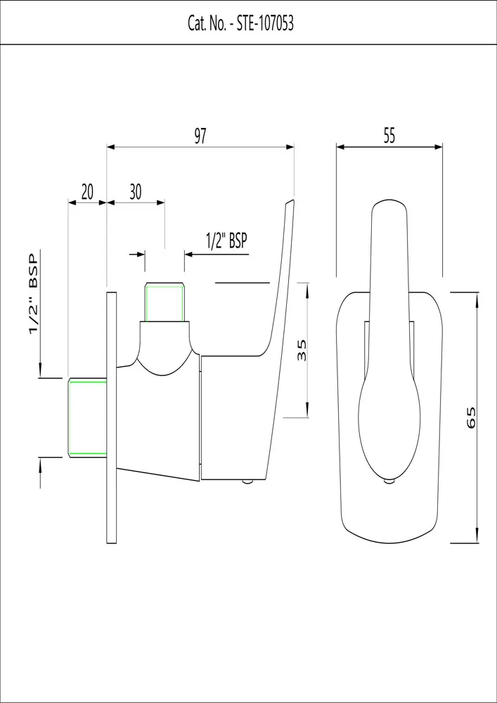 Essco Stella Angle Valve for Basin STE-CHR-107053 Chrome - image 2