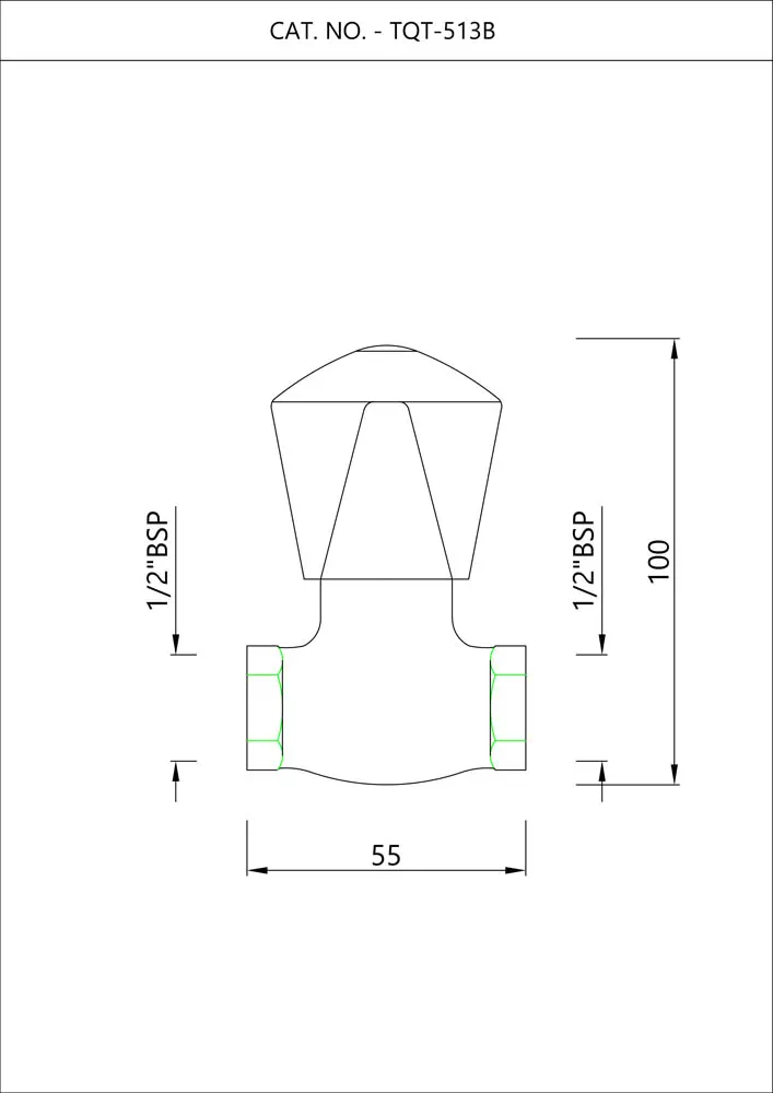 Essco Tropical Stop Valve for Basin TQT-CHR-513B Chrome - image 2
