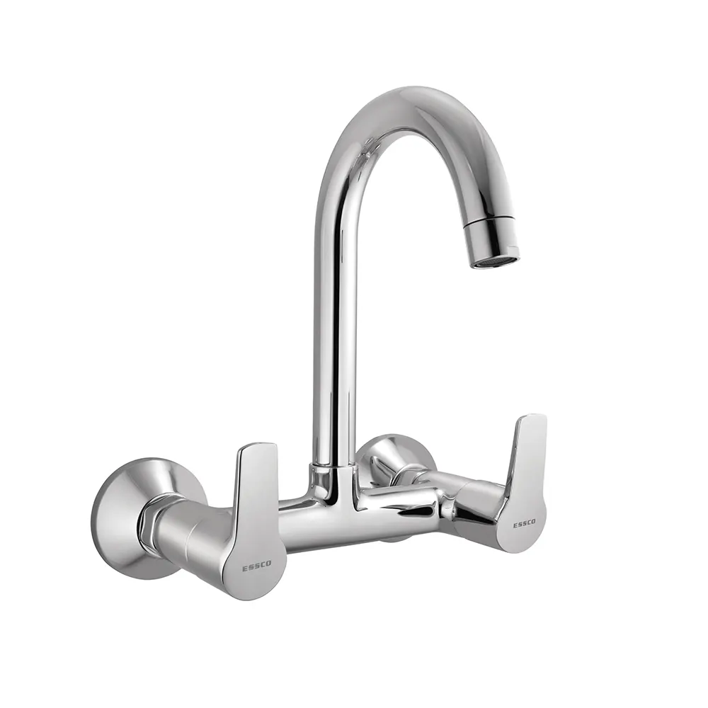 Essco Stella Kitchen Sink Mixer, Wall Mounted, Swinging Spout STE-107309 STE-CHR-107309 Standard - image 1