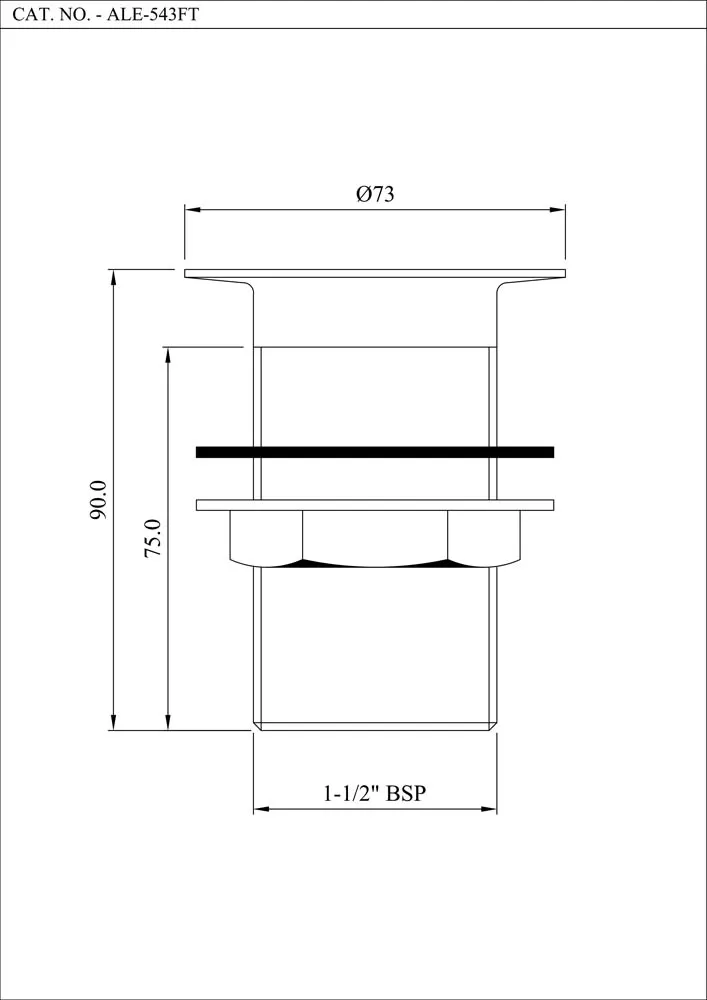 Essco Waste Coupling 3 in ALE-543FT ALE-CHR-543FT Chrome - image 2