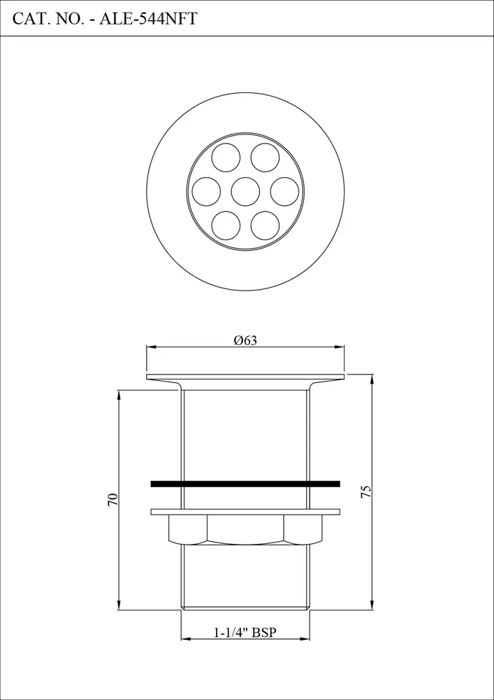 Essco Waste Coupling 2 in ALE-544NFT ALE-CHR-544NFT Chrome - image 2
