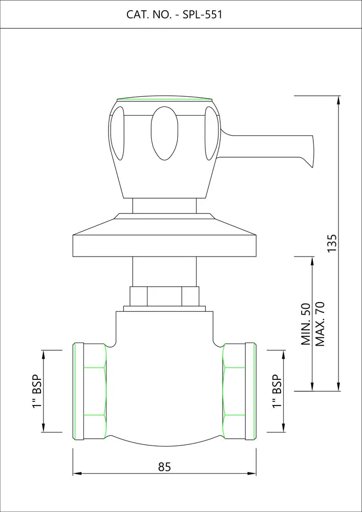 Essco Sumthing Special Flush Tap for WC Area SPL-CHR-551 Chrome - image 2