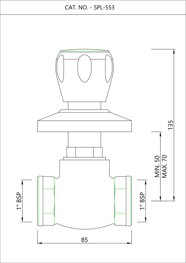 Essco Sumthing Special Flush Tap for WC Area SPL-CHR-553 Chrome - image 2
