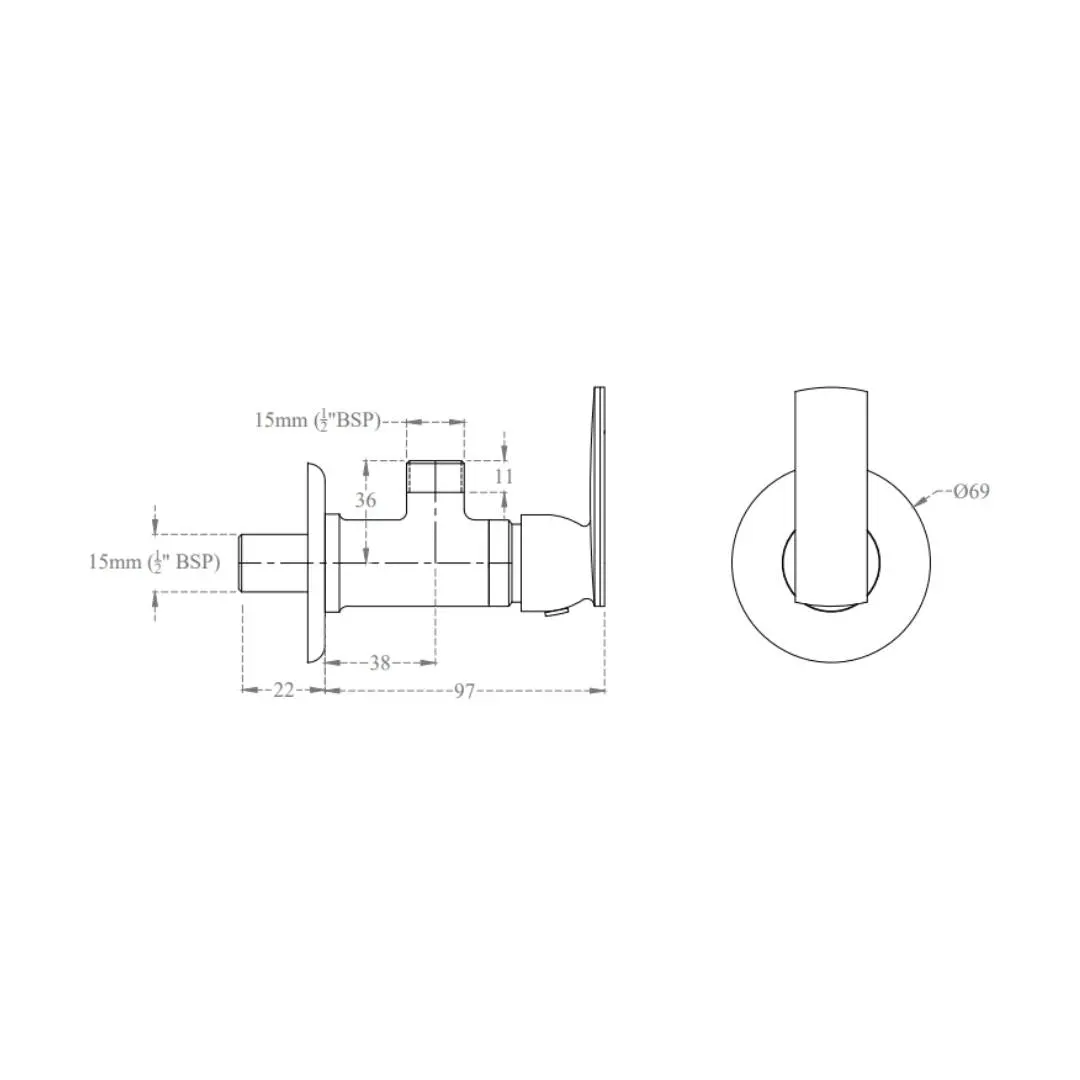 Cera basin area angle valve titanium F1003201 F1003201 Chrome - image 4