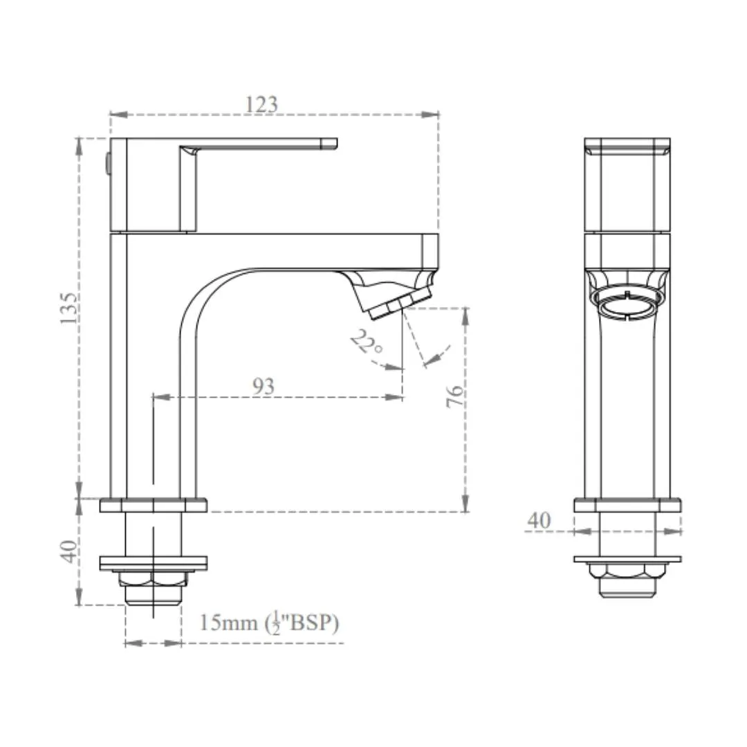 Cera table mounted regular basin tap ruby F1005101GG F1005101GG Graphite Grey - image 3