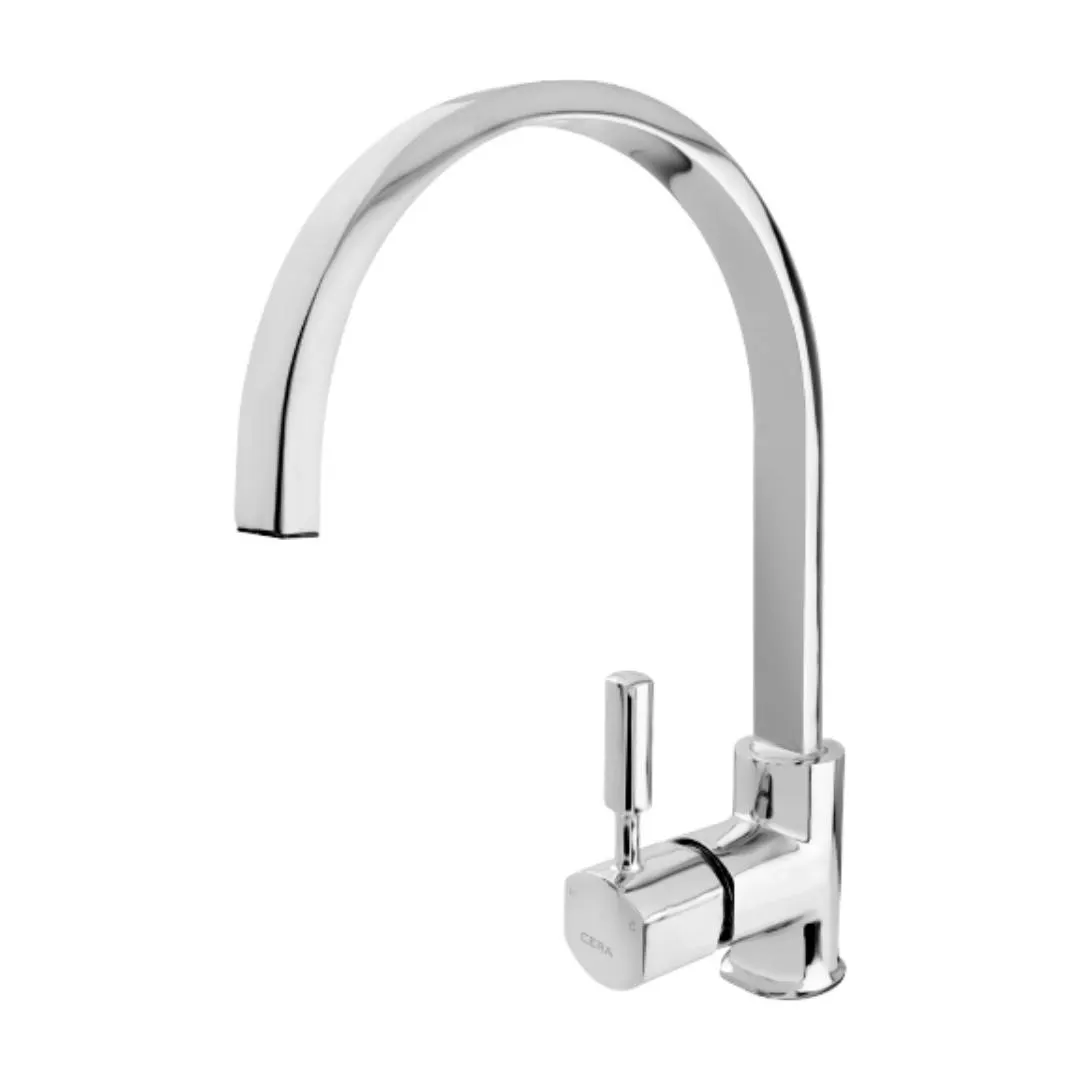 Cera table mounted regular kitchen sink mixer gayle F1014551 with swinging spout in chrome finish F1014551 Standard - image 3