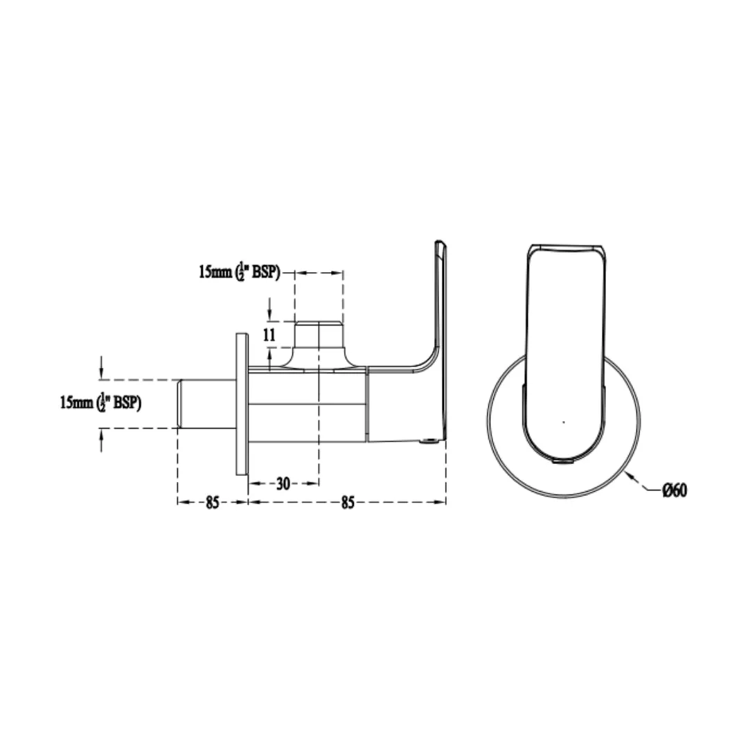 Cera basin area angle valve chelsea F1016201FG F1016201FG French Gold - image 2