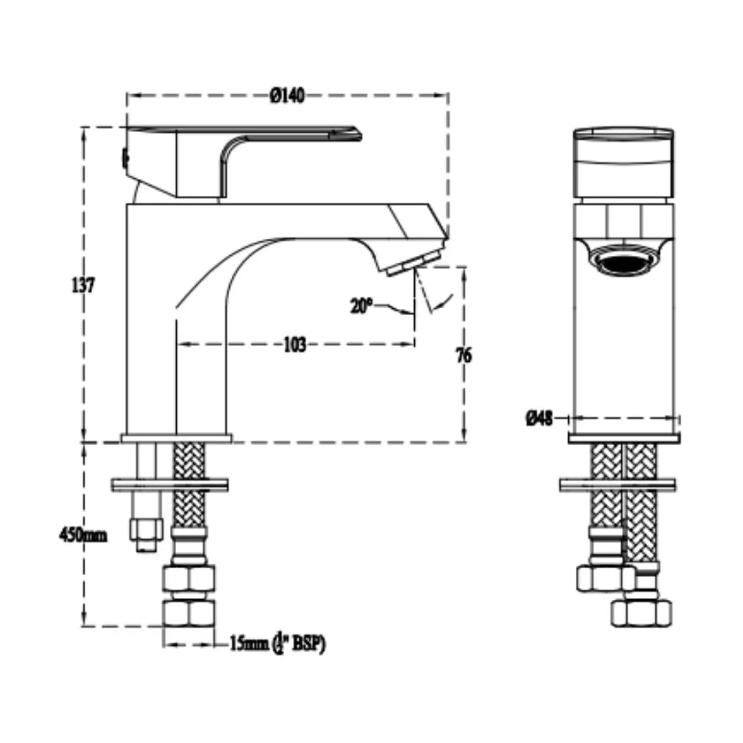 Cera table mounted regular basin mixer chelsea F1016451FG F1016451FG French Gold - image 4
