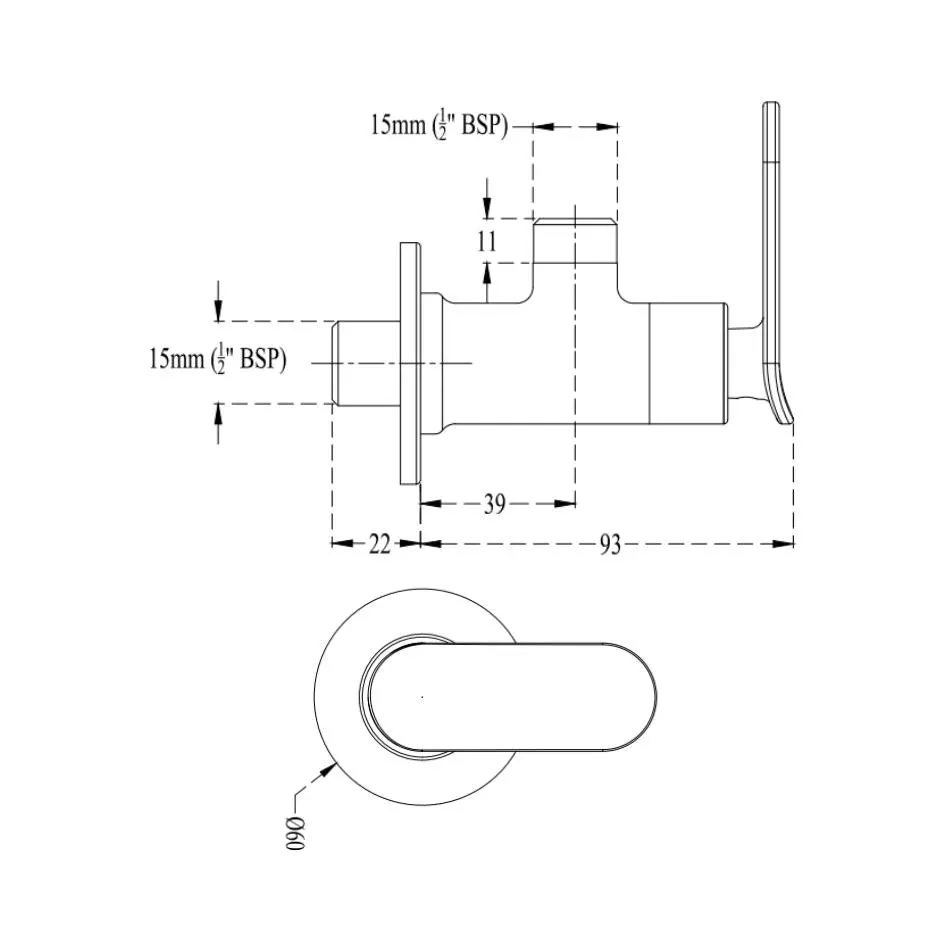 Cera basin area angle valve brooklyn F1018201GG F1018201GG Graphite Grey - image 2
