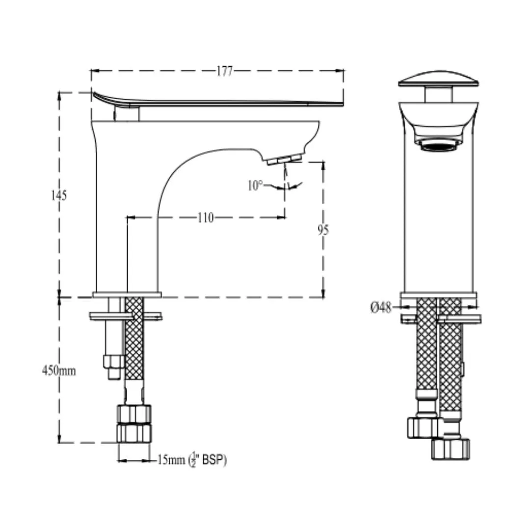 Cera table mounted regular basin mixer brooklyn F1018451GG F1018451GG Graphite Grey - image 4