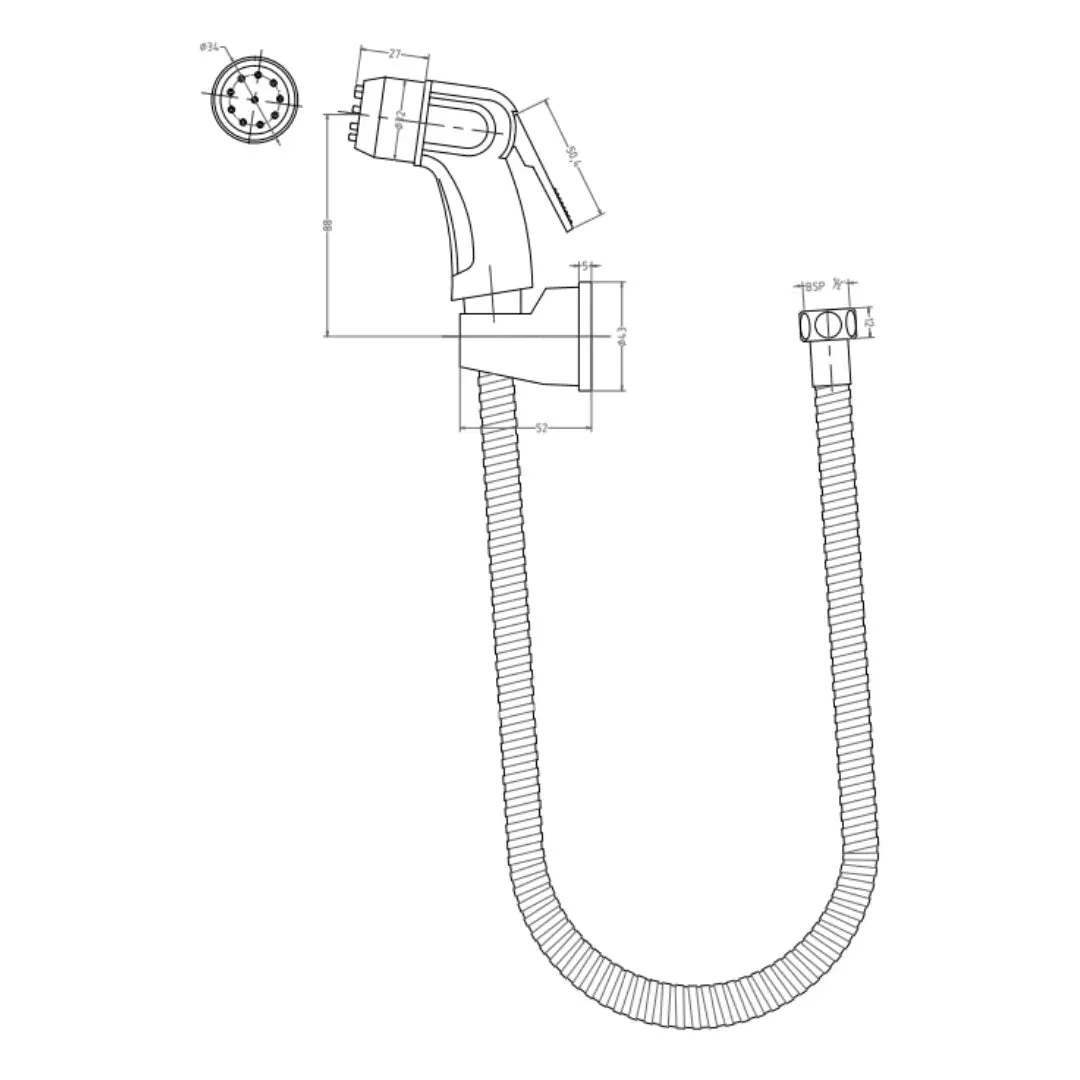 Hindware health faucet addons F160013 Chrome - image 2