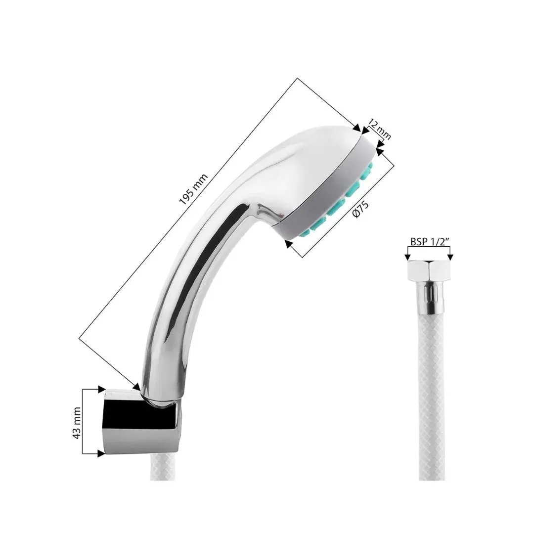 Hindware single flow hand shower neo classic collection F160026 Chrome - image 3