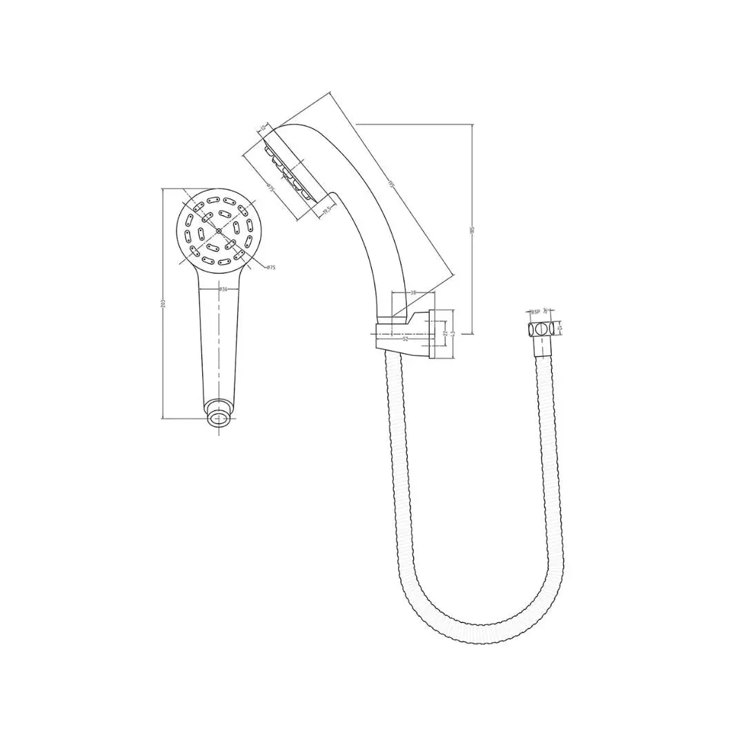 Hindware single flow hand shower neo classic collection F160026 Chrome - image 5