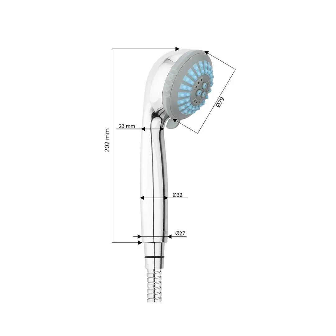 Hindware multi flow hand shower urban collection F160046 Chrome - image 2