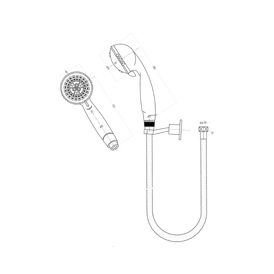 Hindware multi flow hand shower urban collection F160046 Chrome - image 3