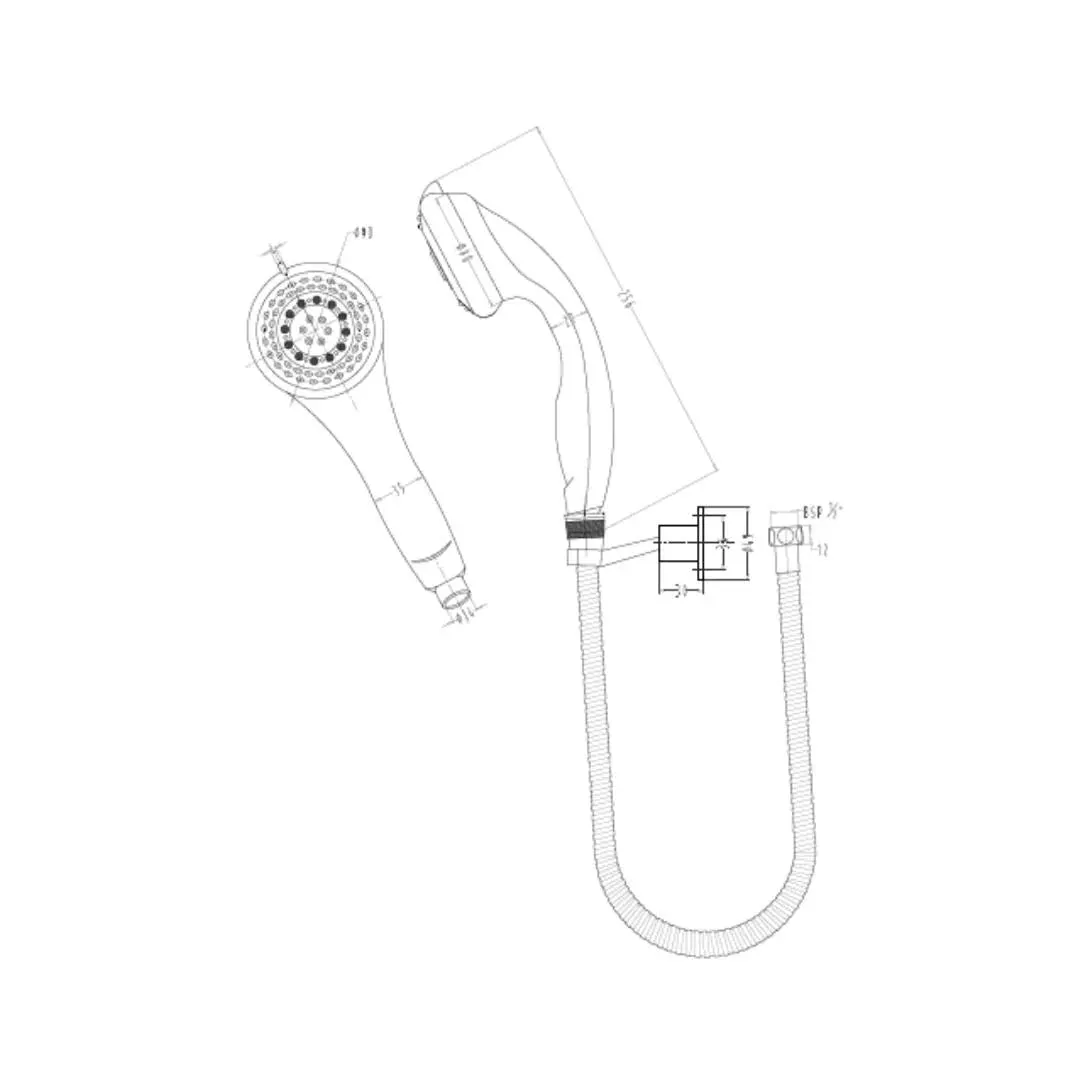 Hindware multi flow hand shower urban collection F160050 Chrome - image 3