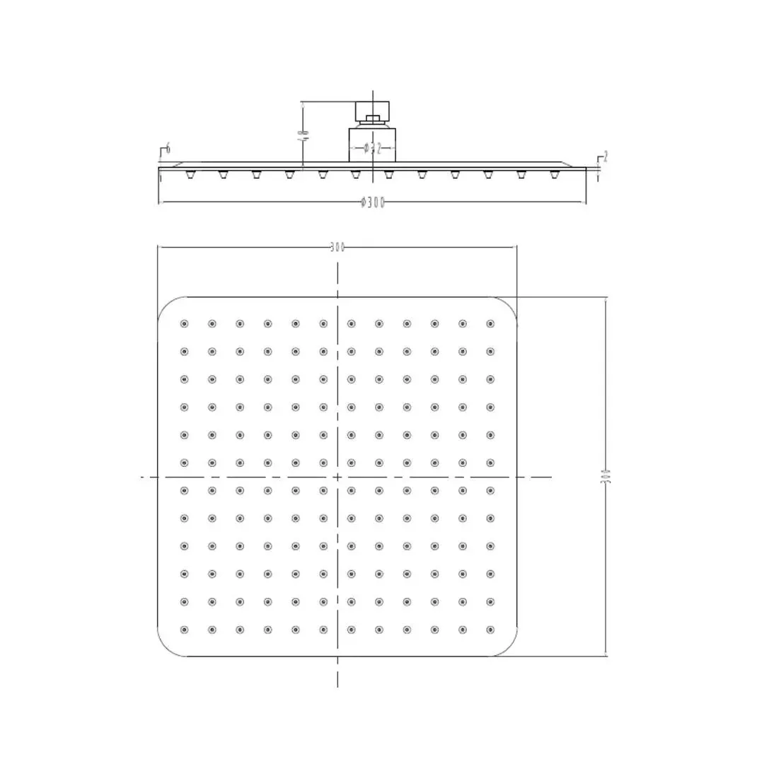 Hindware single flow overhead shower geometric collection F160062 Stainless Steel - image 3