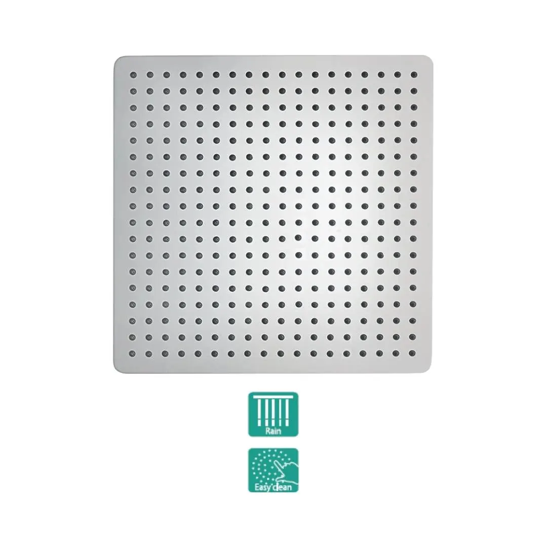 Hindware single flow overhead shower geometric collection F160064 Stainless Steel - image 2