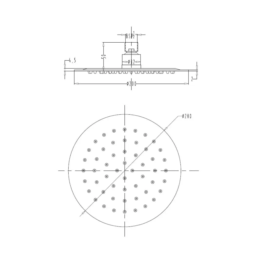Hindware single flow overhead shower urban collection F160104 Stainless Steel - image 3