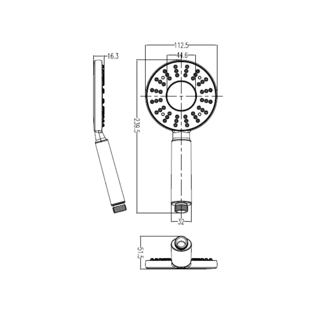 Hindware single flow hand shower glamour collection F160113 White - image 3