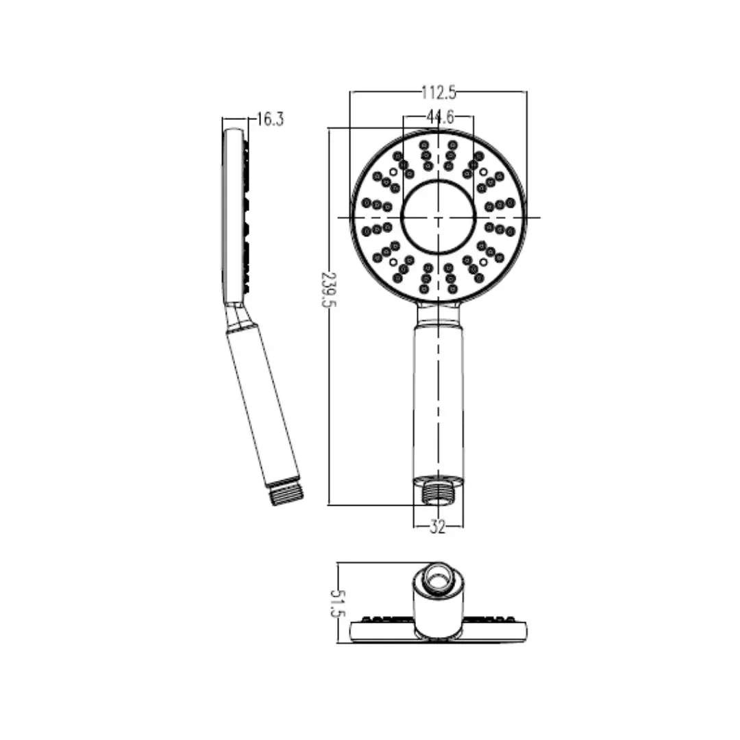 Hindware single flow hand shower glamour collection F160115 Grey - image 3