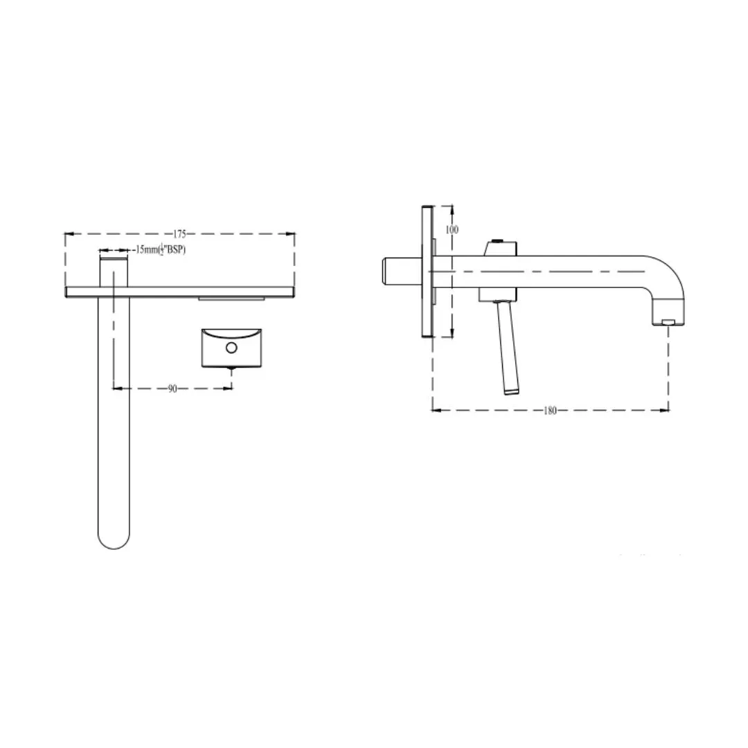 Cera wall mounted basin mixer fountain F2013473 F2013473 Chrome - image 4