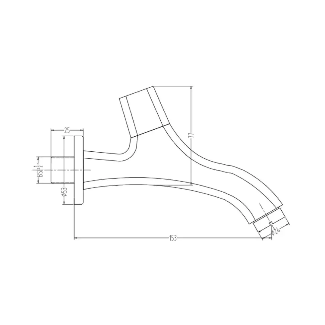 Hindware wc area bib tap armada F260002 Chrome - image 2