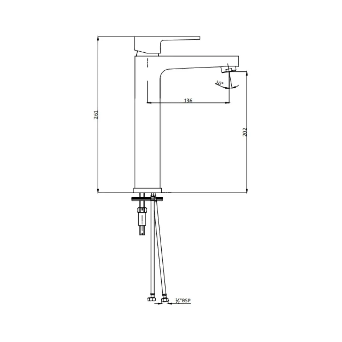 Hindware table mounted tall boy basin mixer element F360012 Chrome - image 2