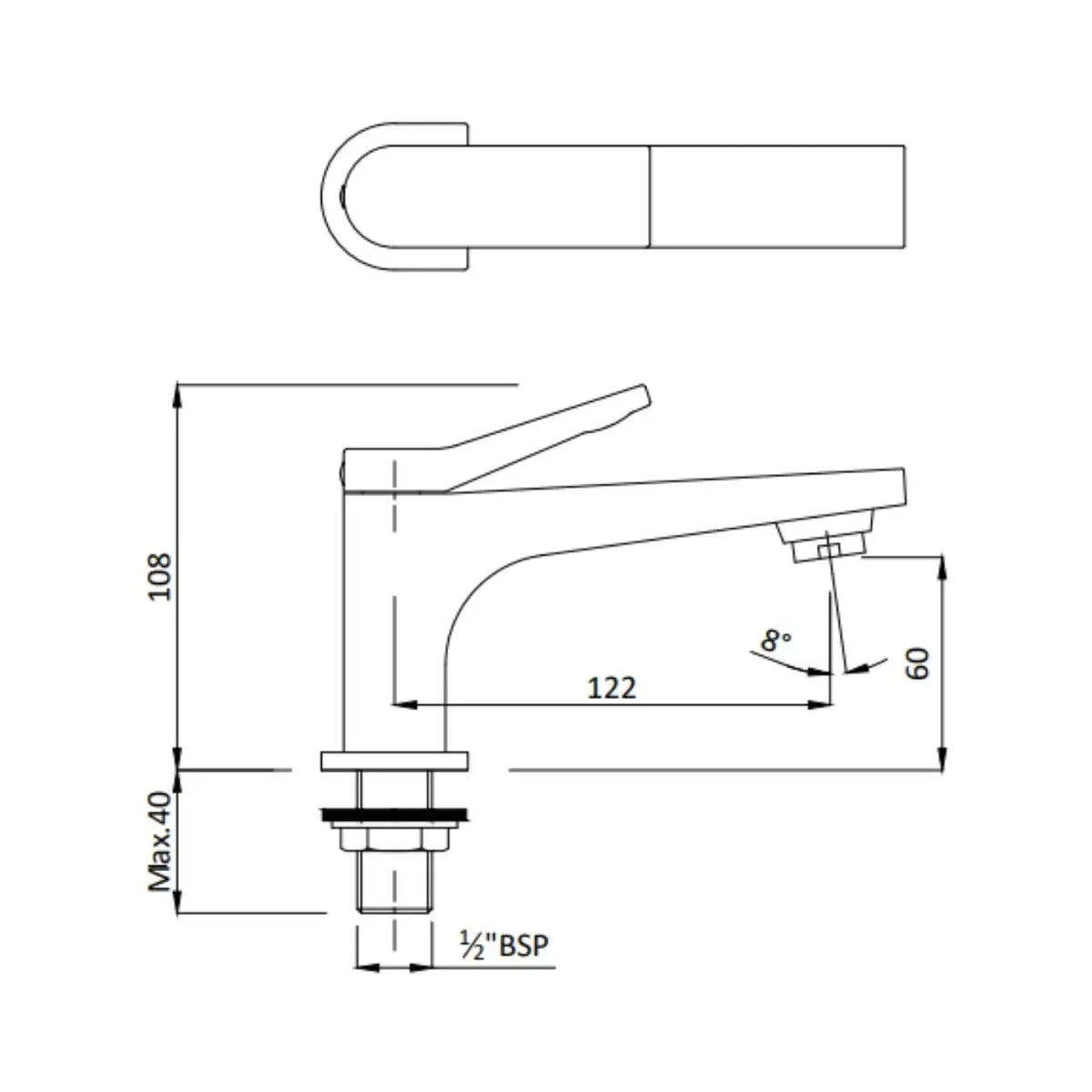 Hindware table mounted regular basin tap edge F410001 Chrome - image 2