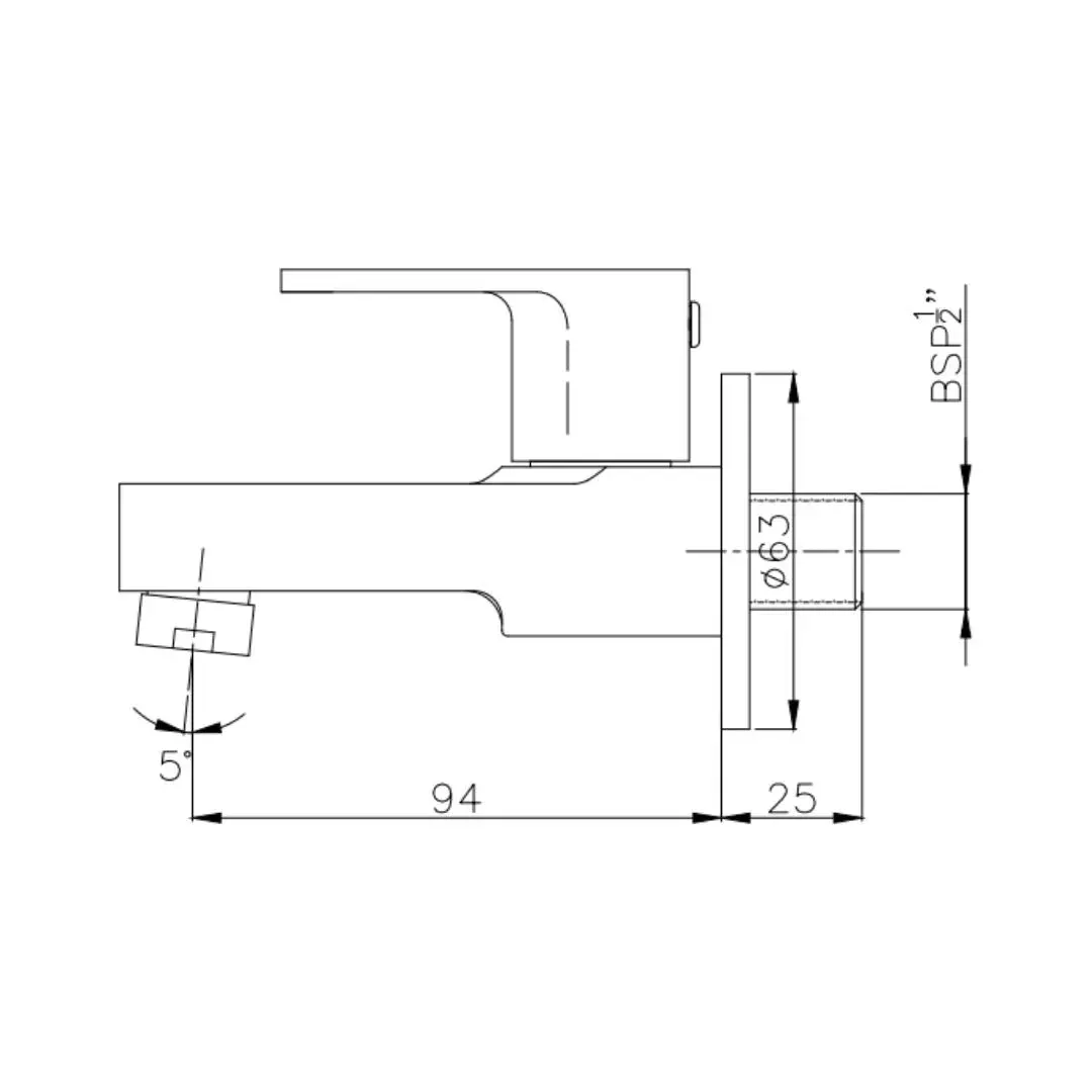 Hindware wc area bib tap cora F440003 Chrome - image 2