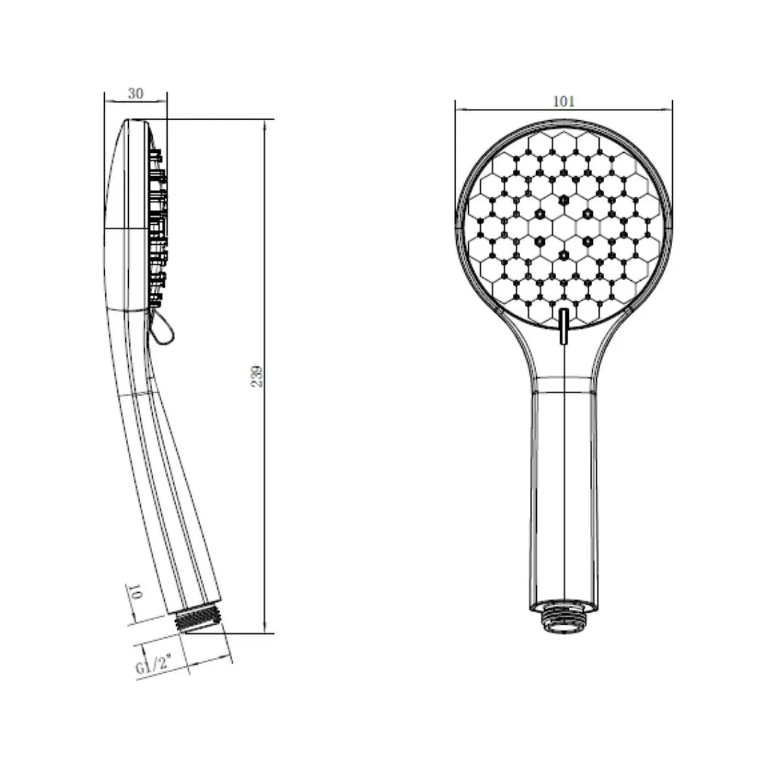 Hindware multi flow hand shower urban collection F500009 Chrome - image 3