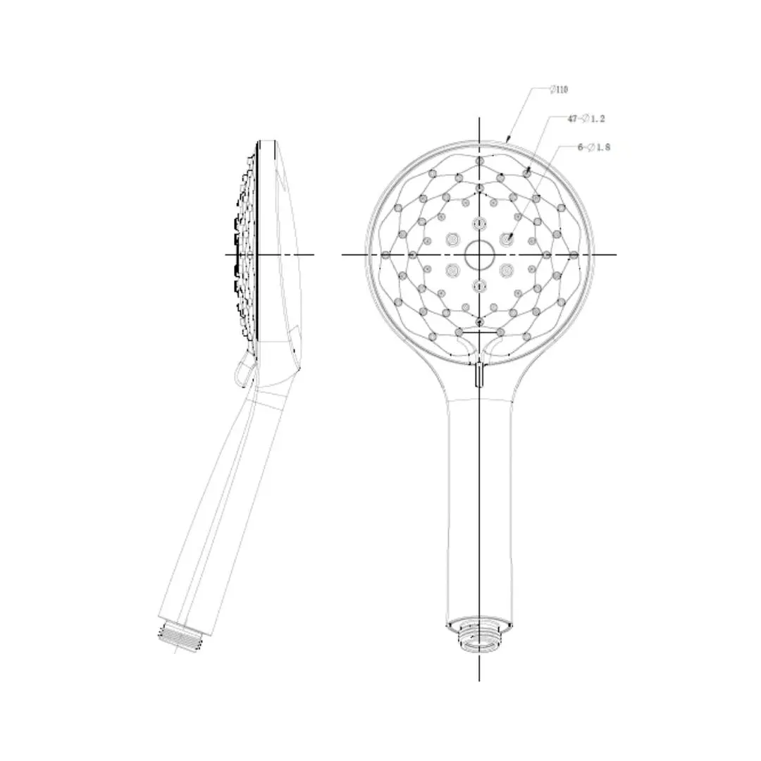 Hindware multi flow hand shower urban collection F500011 Chrome - image 3