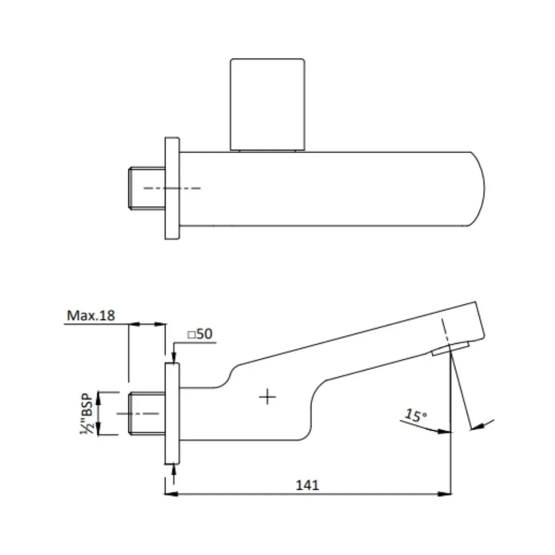 Hindware wc area bib tap starc F530041 Chrome - image 2