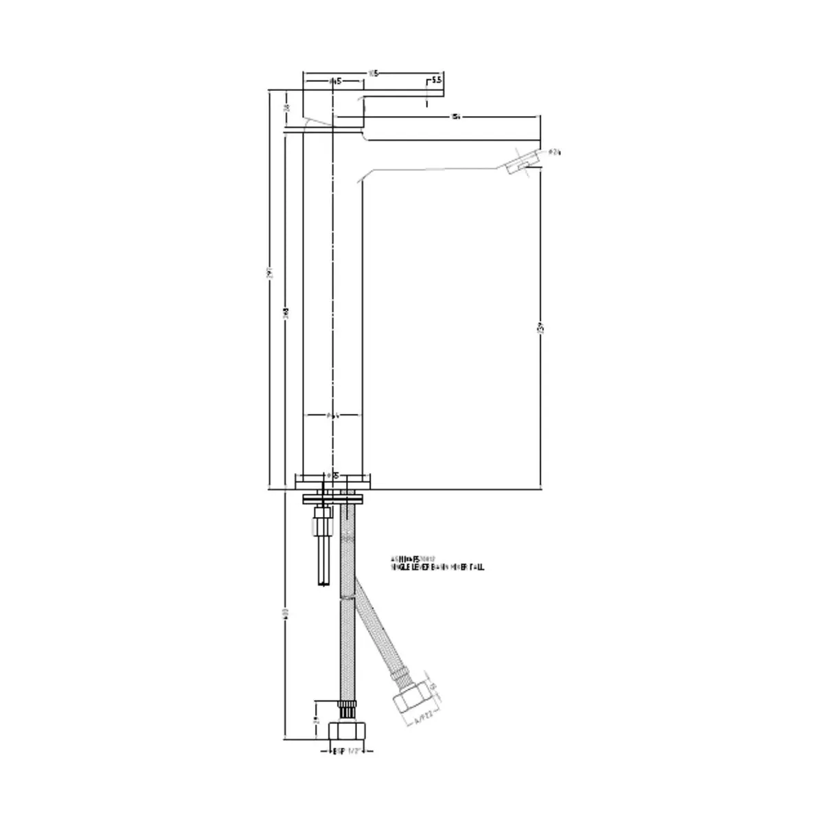 Hindware table mounted tall boy basin mixer elegance F570012 Chrome - image 2