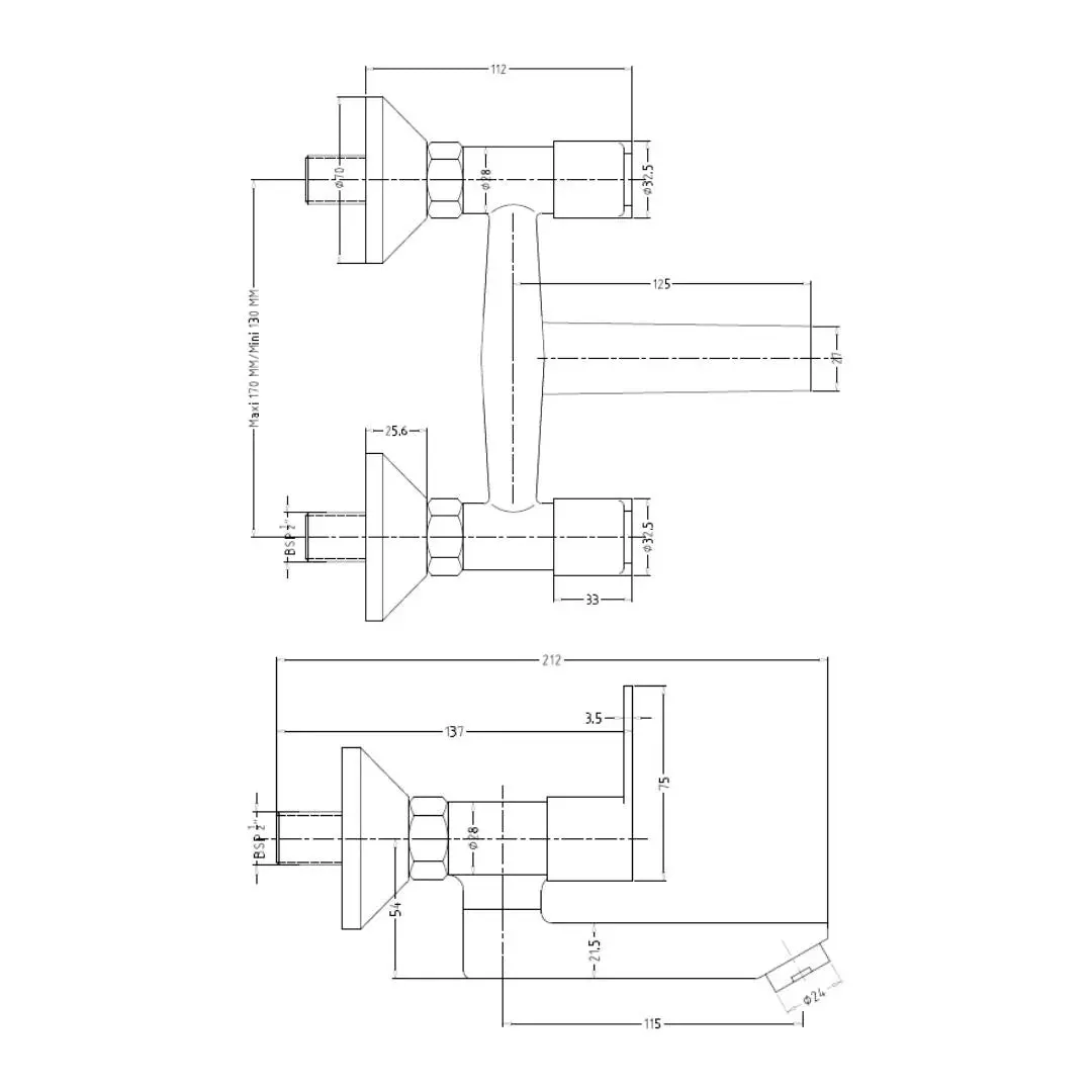 Hindware 1 way wall mixer aspiro F570016 Chrome - image 2