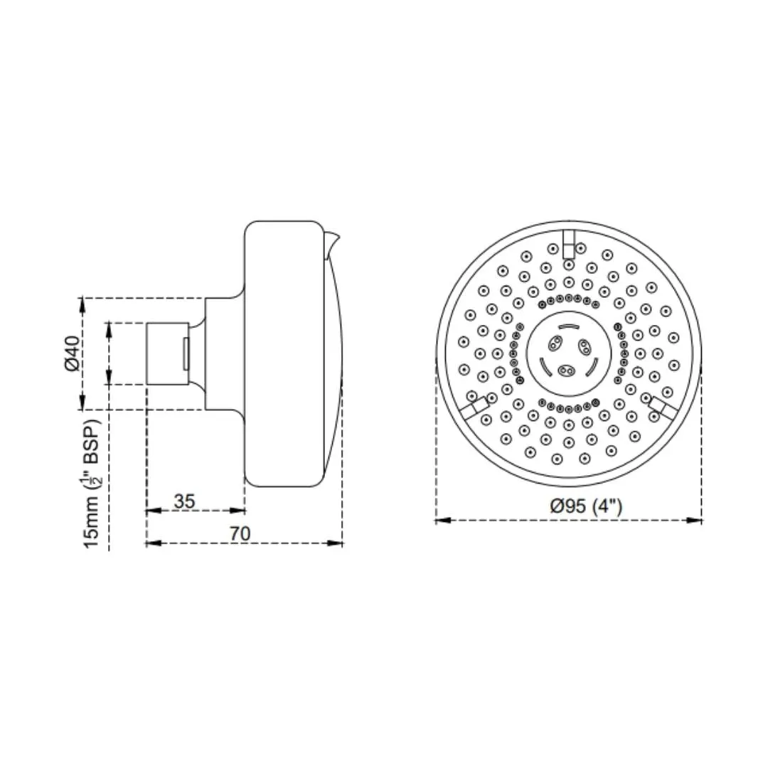 Cera multi flow overhead shower F7020304AB F7020304AB Chrome - image 2