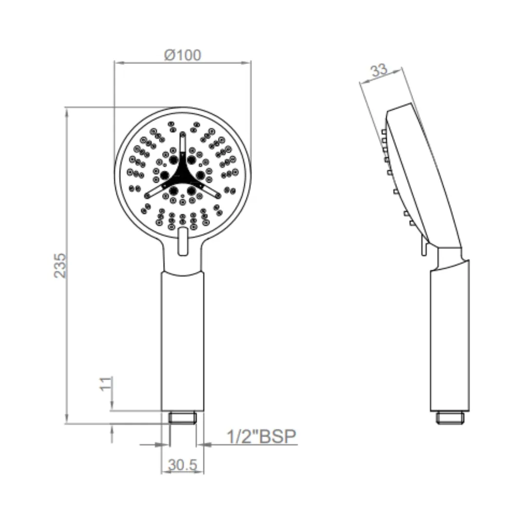 Cera multi flow hand shower F7030311AB F7030311AB Chrome - image 3