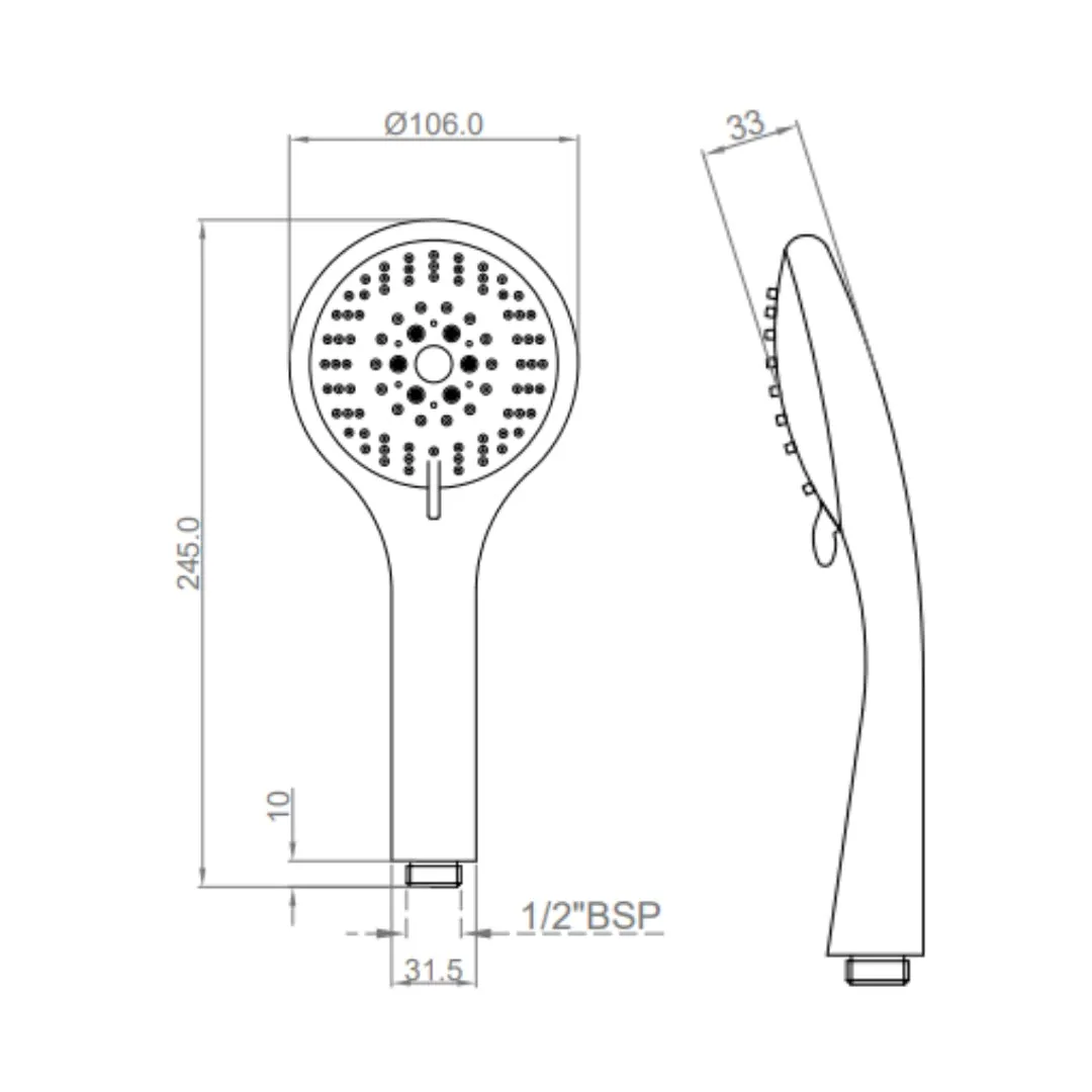 Cera multi flow hand shower F7030313AB F7030313AB Chrome - image 2